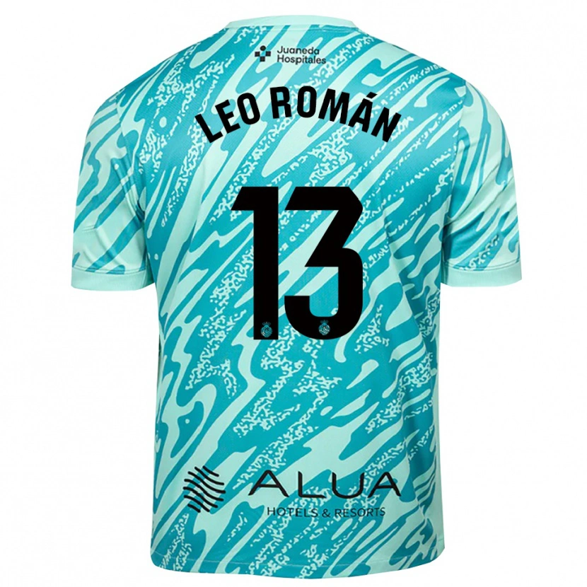 Danxen Mujer Camiseta Leo Román #13 Cian Negro Portero Equipación 2025/26 La Camisa