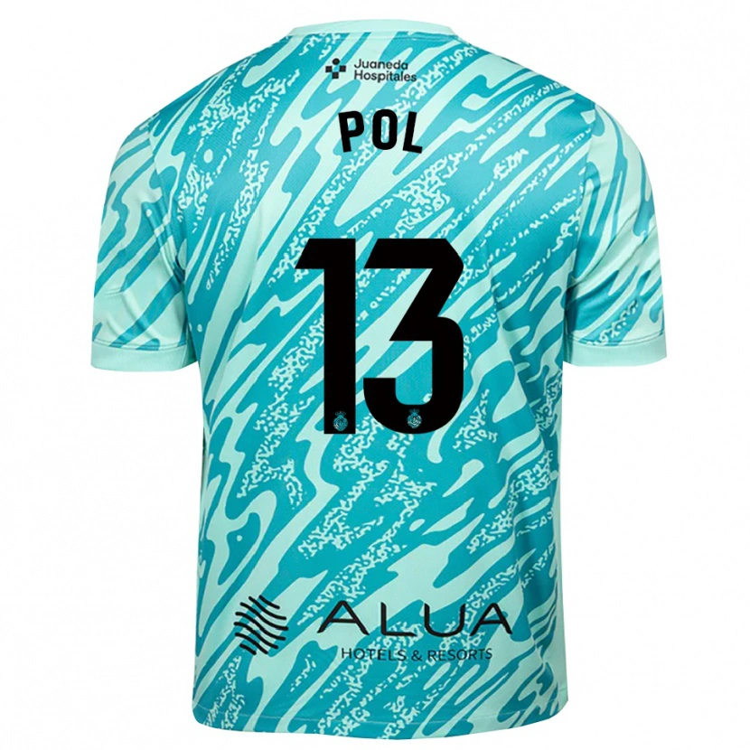 Danxen Mujer Camiseta Joan Pol #13 Cian Negro Portero Equipación 2025/26 La Camisa