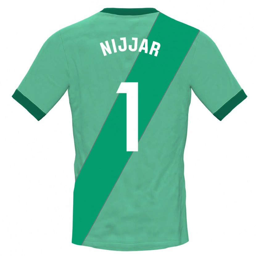 Danxen Mujer Camiseta Tejpal Nijjar #1 Verde Negro Portero Equipación 2025/26 La Camisa