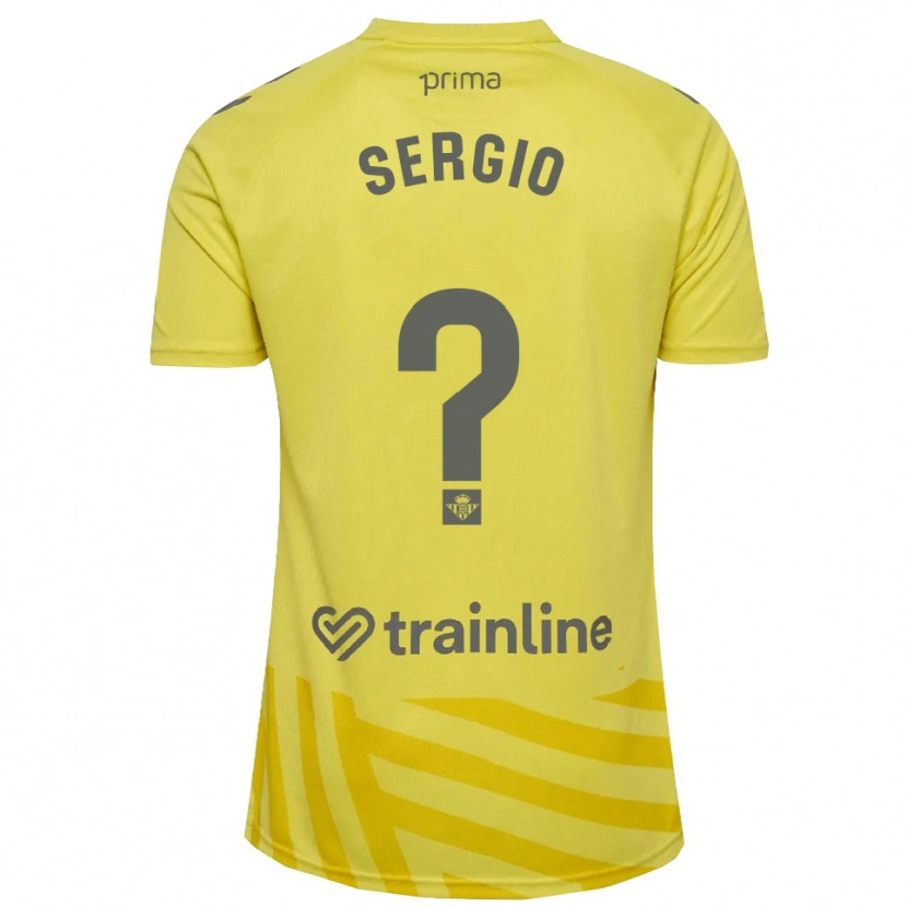 Danxen Mujer Camiseta Sergio Vázquez #0 Amarillo Gris Portero Equipación 2025/26 La Camisa