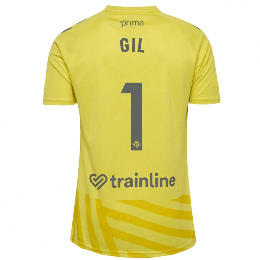Danxen Mujer Camiseta Noelia Gil #1 Amarillo Gris Portero Equipación 2025/26 La Camisa