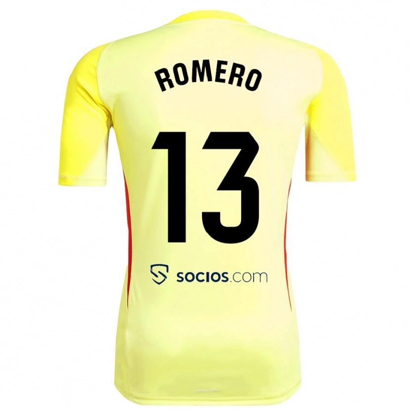 Danxen Mujer Camiseta Rafael Romero #13 Amarillo Rojo Negro Portero Equipación 2025/26 La Camisa