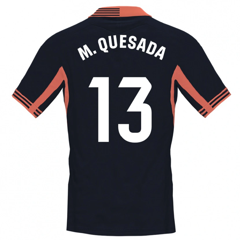 Danxen Mujer Camiseta Montserrat Quesada Carrasco #13 Negro Blanco Naranja Portero Equipación 2025/26 La Camisa