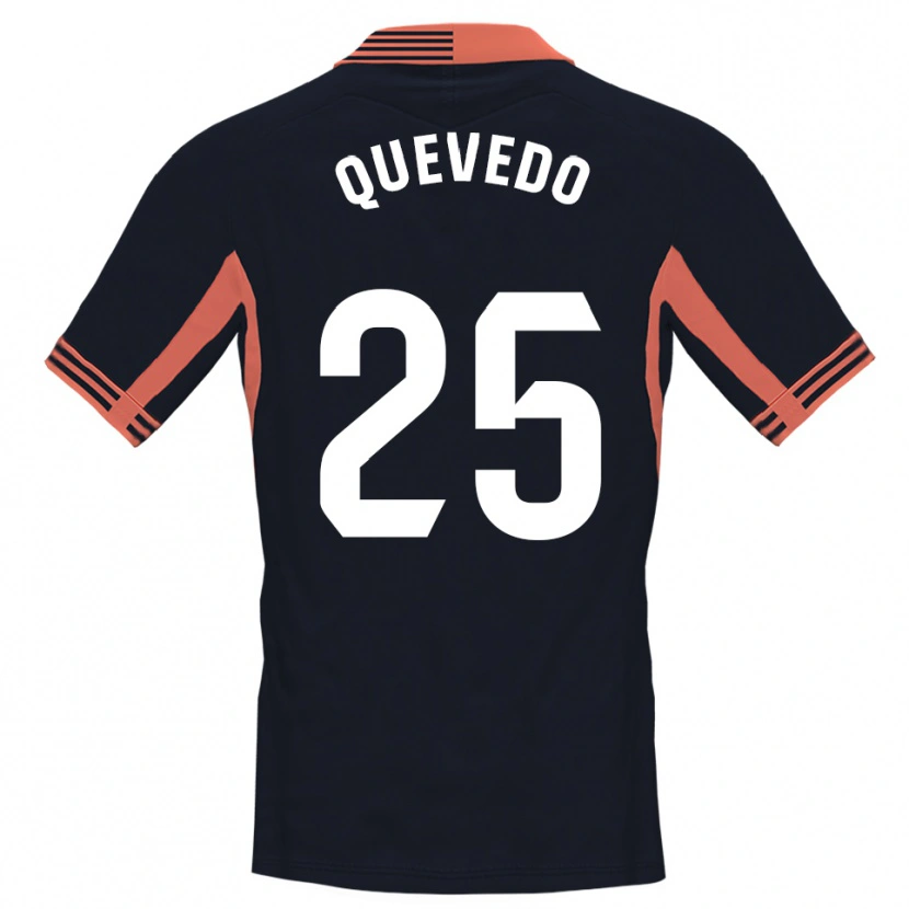 Danxen Mujer Camiseta Alex Quevedo #25 Negro Blanco Naranja Portero Equipación 2025/26 La Camisa
