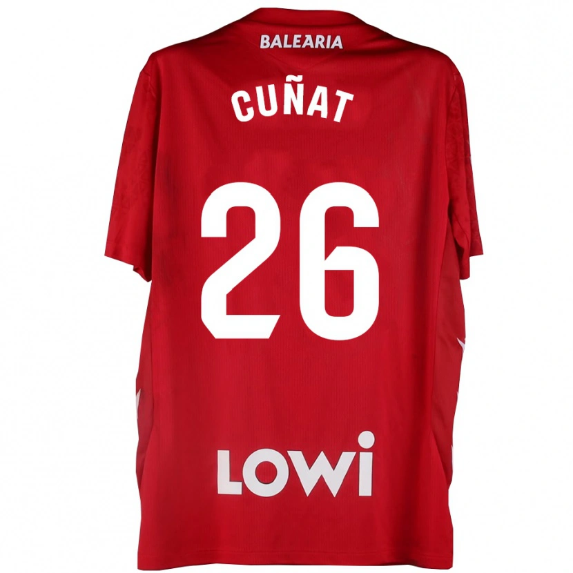 Danxen Mujer Camiseta Pablo Campos #26 Rojo Blanco Portero Equipación 2025/26 La Camisa