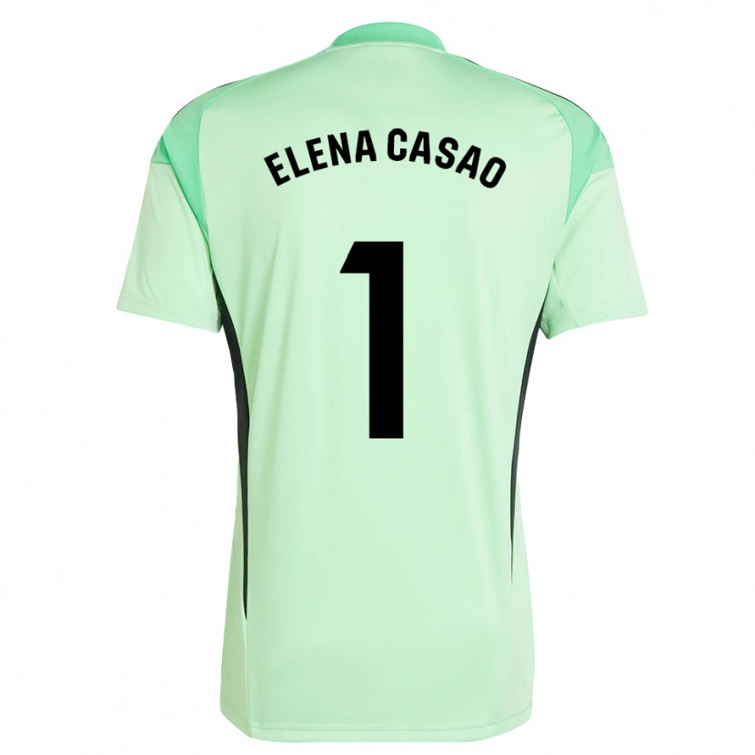 Danxen Mujer Camiseta Elena Casao López #1 Verde Claro Negro Portero Equipación 2025/26 La Camisa