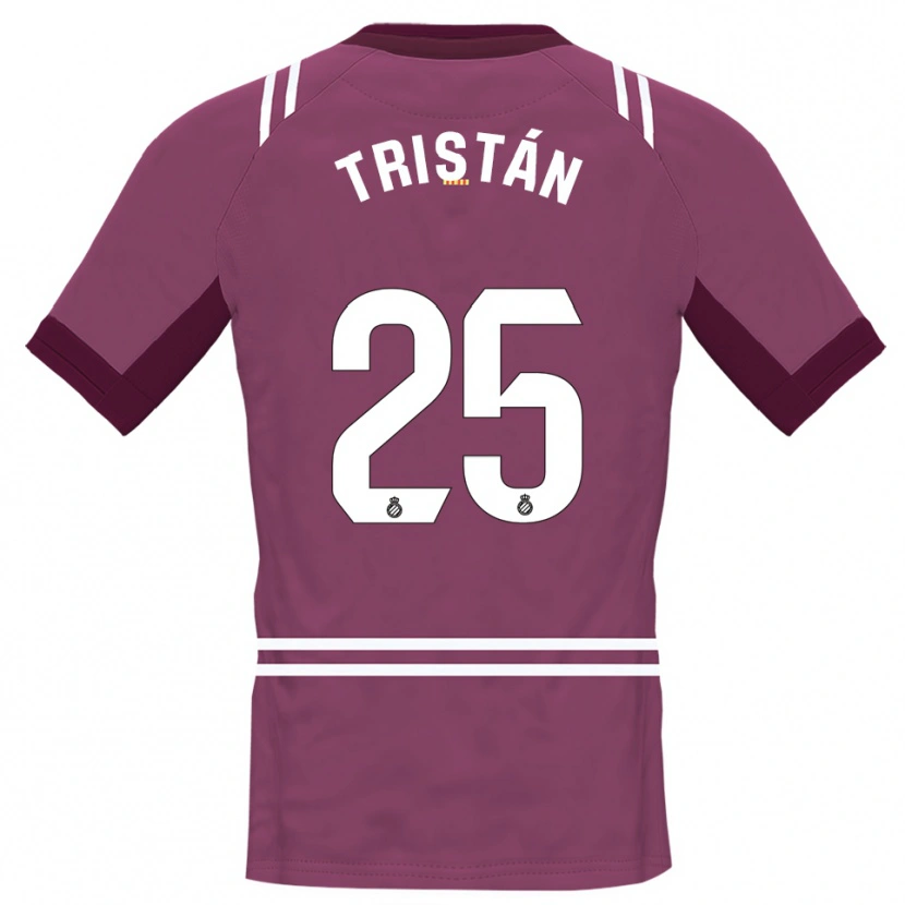 Danxen Mujer Camiseta Pol Tristán #25 Blanco Borgoña Portero Equipación 2025/26 La Camisa
