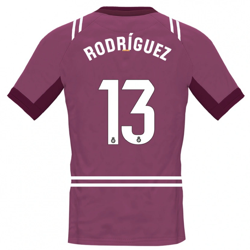 Danxen Mujer Camiseta Joel Rodríguez #13 Blanco Borgoña Portero Equipación 2025/26 La Camisa