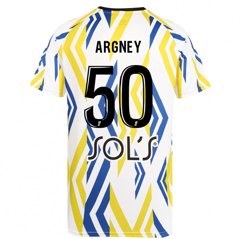 Danxen Mujer Camiseta Paul Argney #50 Blanco Rojo Azul Portero Equipación 2025/26 La Camisa