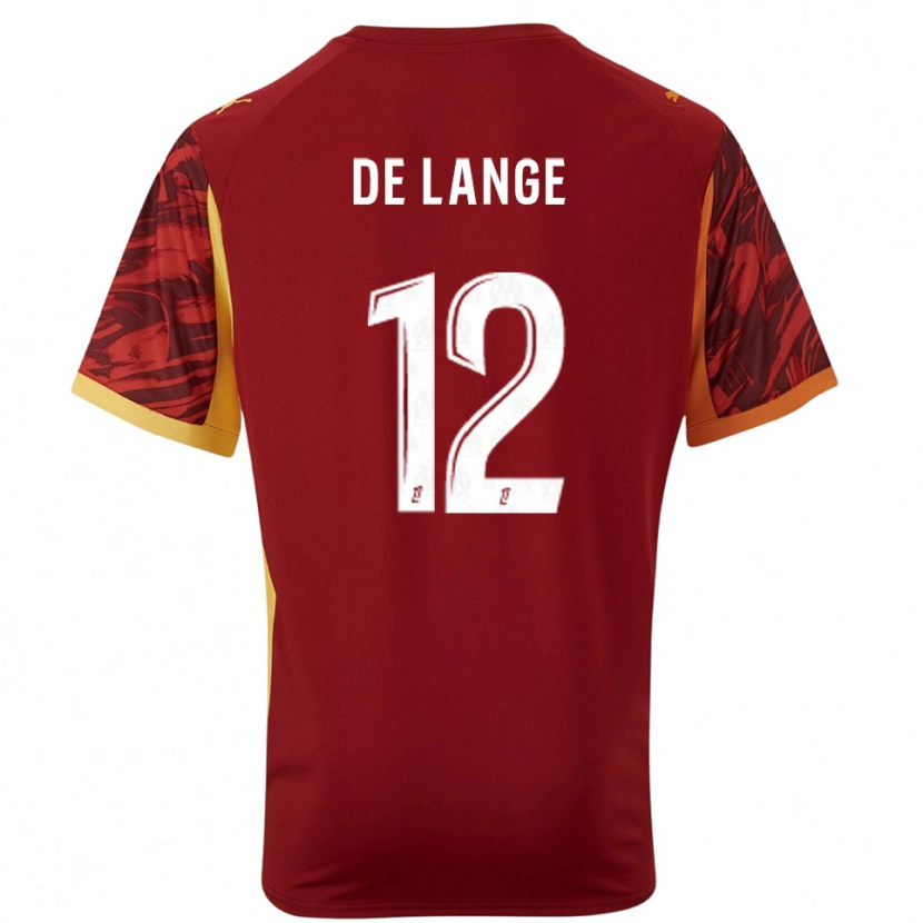 Danxen Mujer Camiseta Jeffrey de Lange #12 Marrón Borgoña Portero Equipación 2025/26 La Camisa