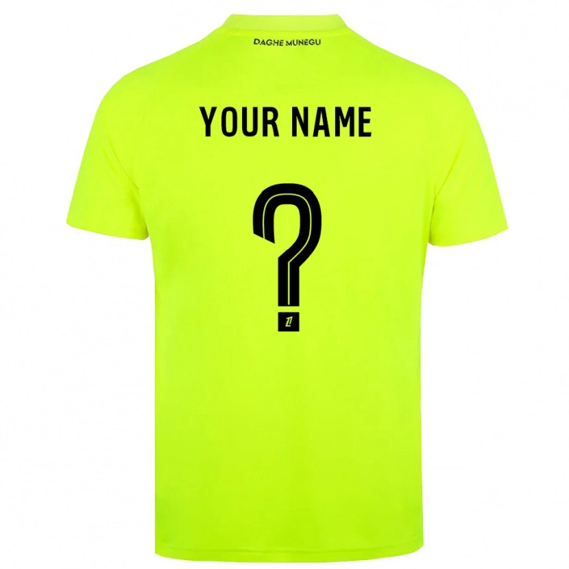 Danxen Mujer Camiseta AS Monaco Verde Fluorescente Negro Portero Equipación 2025/26 La Camisa