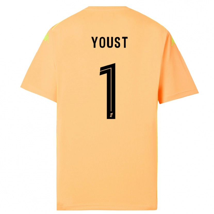 Danxen Mujer Camiseta Matys Youst #1 Naranja Oscuro Negro Portero Equipación 2025/26 La Camisa
