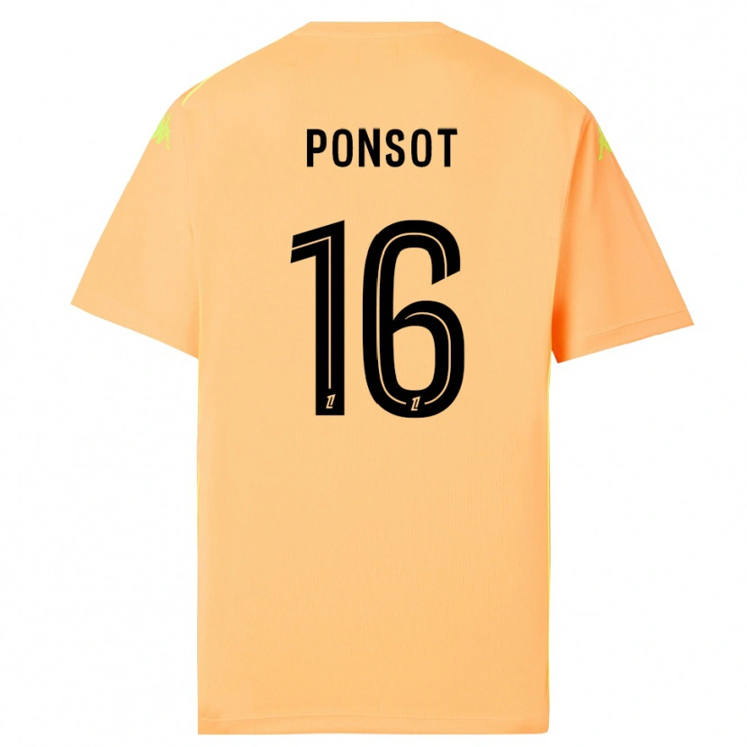 Danxen Mujer Camiseta Martin Ponsot #16 Naranja Oscuro Negro Portero Equipación 2025/26 La Camisa