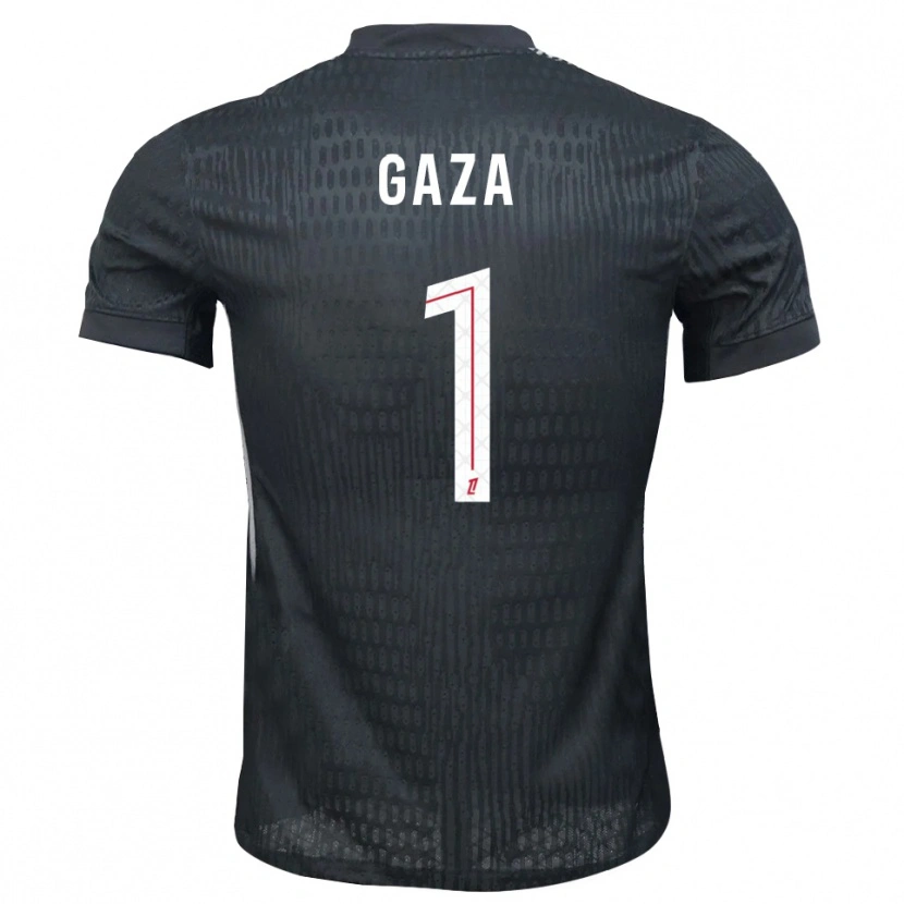 Danxen Mujer Camiseta Johnny Gaza #1 Gris Oscuro Negro Portero Equipación 2025/26 La Camisa