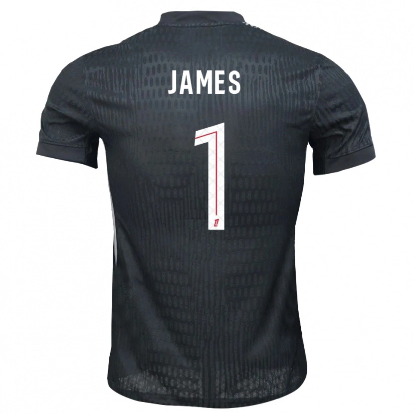 Danxen Mujer Camiseta Martin James #1 Gris Oscuro Negro Portero Equipación 2025/26 La Camisa