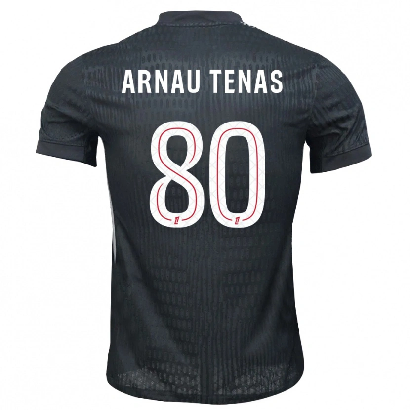 Danxen Mujer Camiseta Arnau Tenas #80 Gris Oscuro Negro Portero Equipación 2025/26 La Camisa