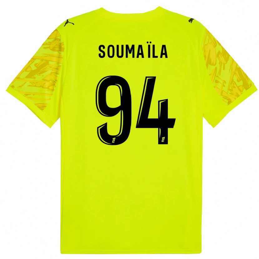 Danxen Mujer Camiseta Soumaïla Sylla #94 Verde Fluorescente Amarillo Portero Equipación 2025/26 La Camisa