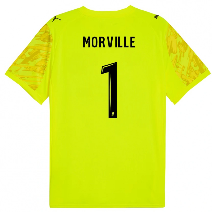 Danxen Mujer Camiseta Matisse Morville #1 Verde Fluorescente Amarillo Portero Equipación 2025/26 La Camisa