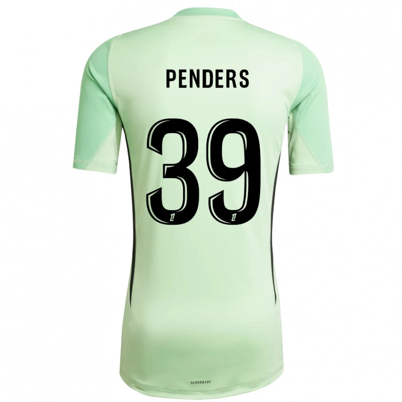 Danxen Mujer Camiseta Mike Penders #39 Verde Claro Negro Portero Equipación 2025/26 La Camisa