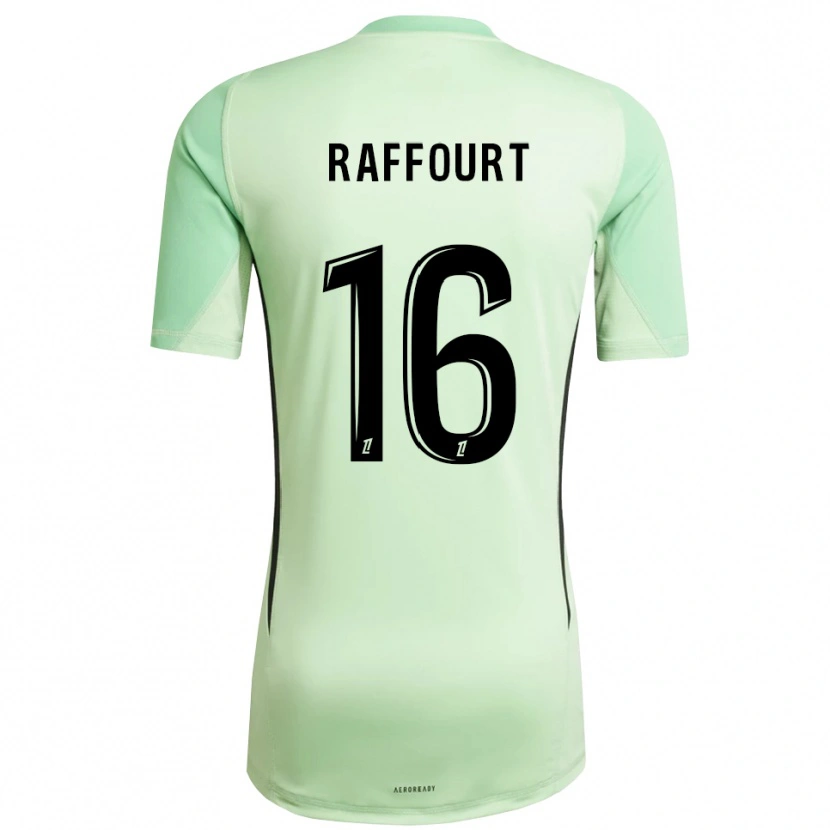 Danxen Mujer Camiseta Timéo Raffourt #16 Verde Claro Negro Portero Equipación 2025/26 La Camisa