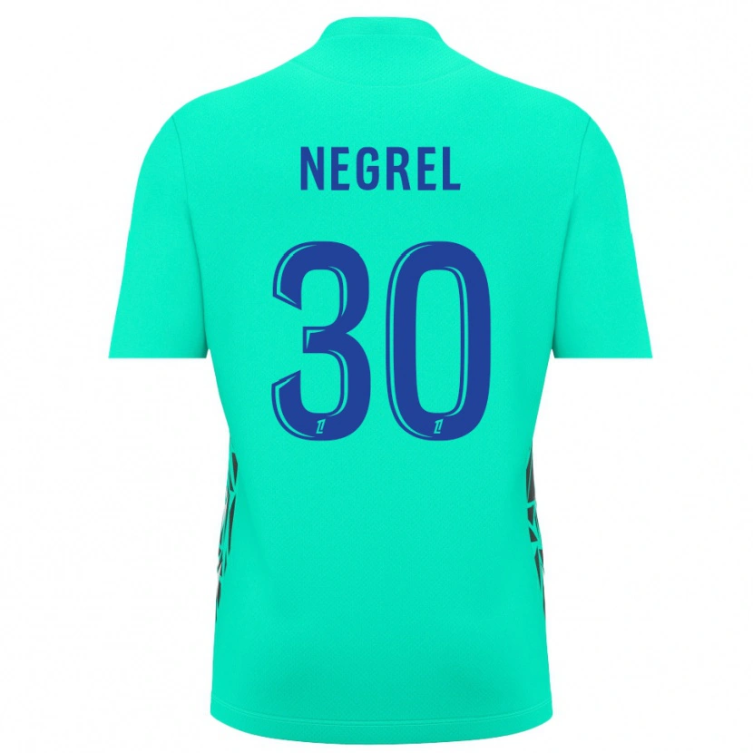 Danxen Mujer Camiseta Tom Negrel #30 Azul Aguamarina Portero Equipación 2025/26 La Camisa