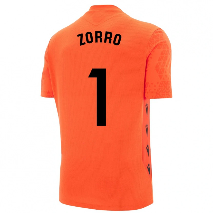 Danxen Mujer Camiseta Zorro #1 Naranja Negro Portero Equipación 2025/26 La Camisa