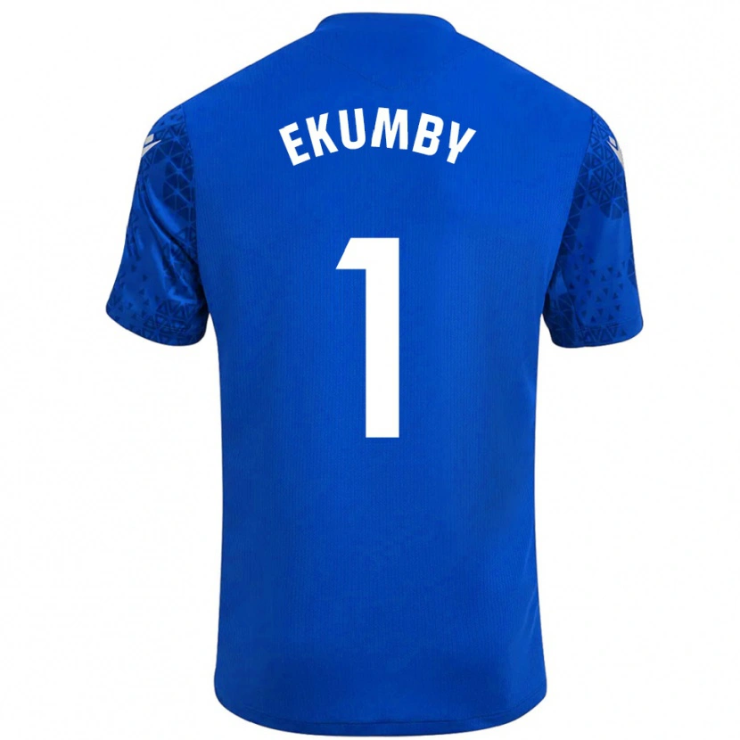 Danxen Mujer Camiseta Ekumby #1 Azul Blanco Portero Equipación 2025/26 La Camisa