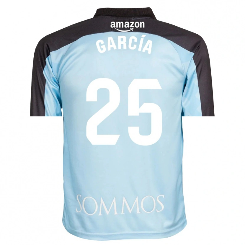 Danxen Mujer Camiseta Jaime García #25 Azul Claro Negro Portero Equipación 2025/26 La Camisa