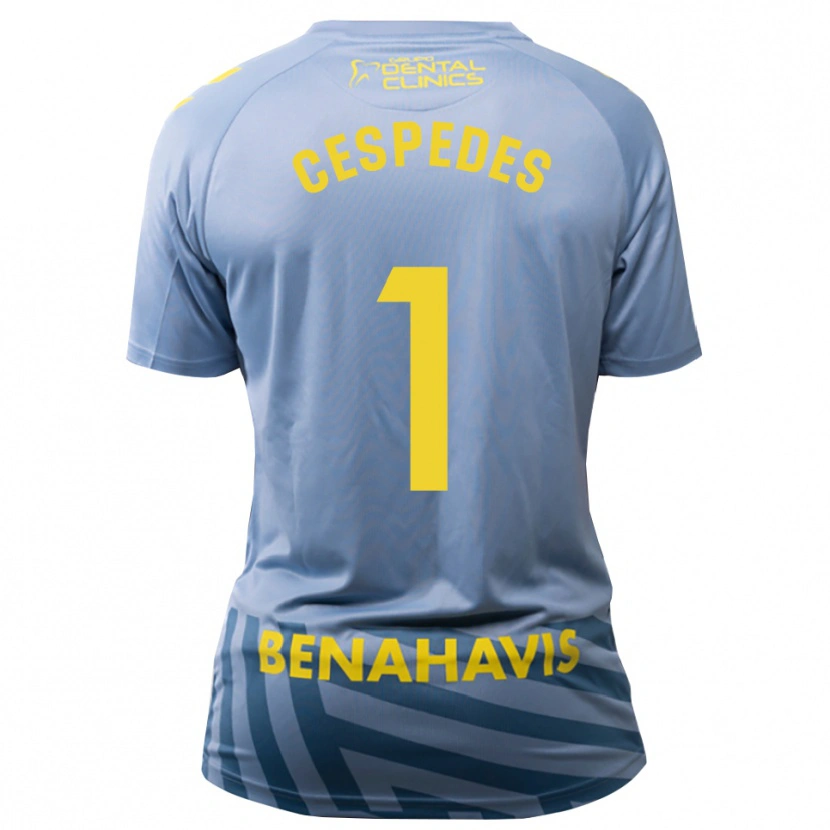 Danxen Mujer Camiseta Andrés Céspedes #1 Azul Acero Claro Portero Equipación 2025/26 La Camisa