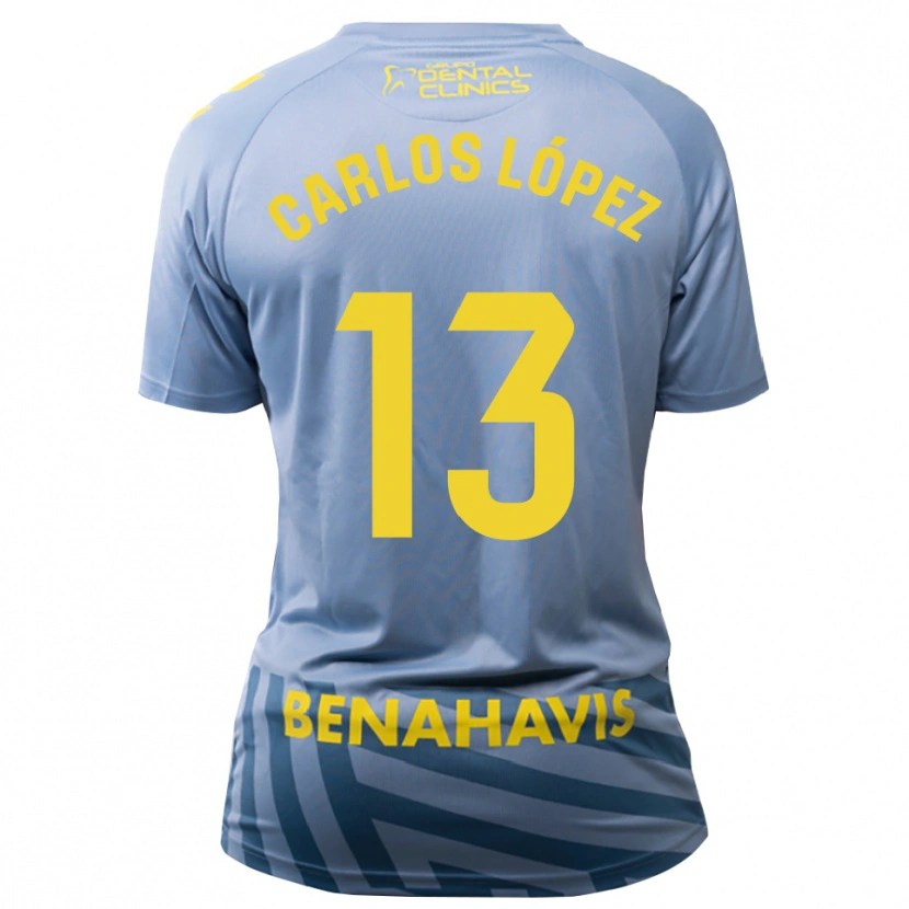 Danxen Mujer Camiseta Carlos López #13 Azul Acero Claro Portero Equipación 2025/26 La Camisa