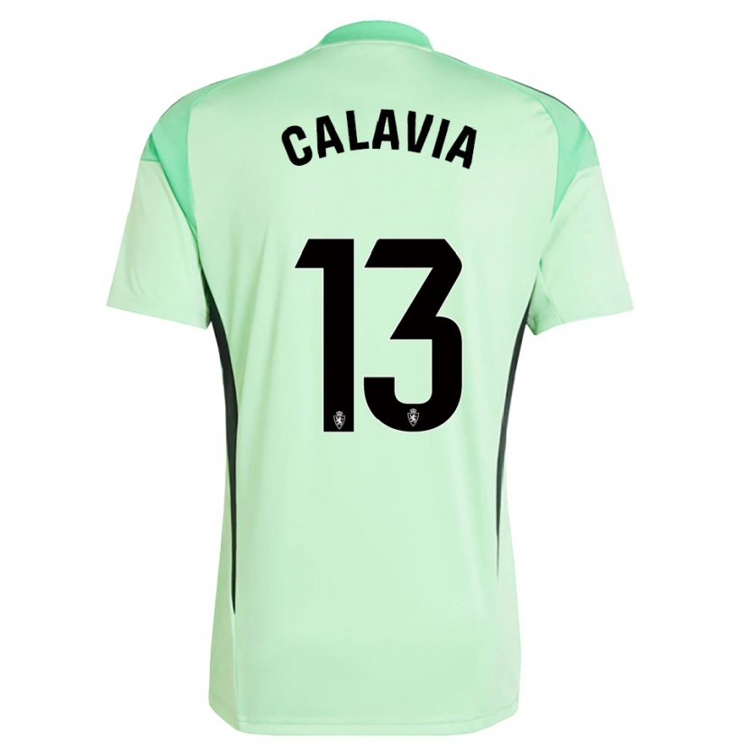 Danxen Mujer Camiseta Carlos Calavia #13 Verde Primavera Medio Portero Equipación 2025/26 La Camisa