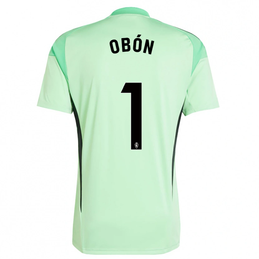Danxen Mujer Camiseta Manuel Obón #1 Verde Primavera Medio Portero Equipación 2025/26 La Camisa