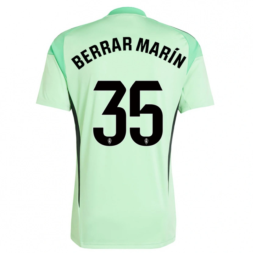 Danxen Mujer Camiseta Sergio Berrar #35 Verde Primavera Medio Portero Equipación 2025/26 La Camisa