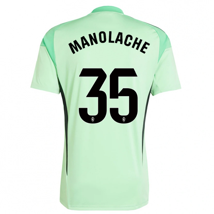 Danxen Mujer Camiseta Marcos Manolache #35 Verde Primavera Medio Portero Equipación 2025/26 La Camisa