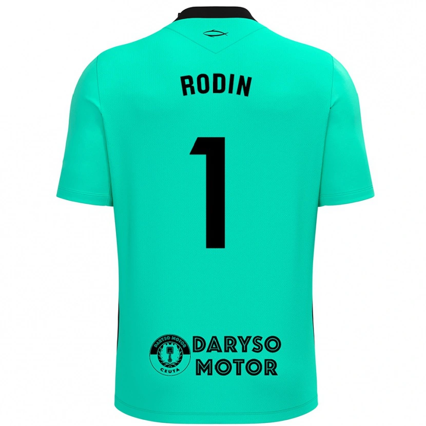 Danxen Mujer Camiseta Antonio Rodin #1 Negro Turquesa Portero Equipación 2025/26 La Camisa