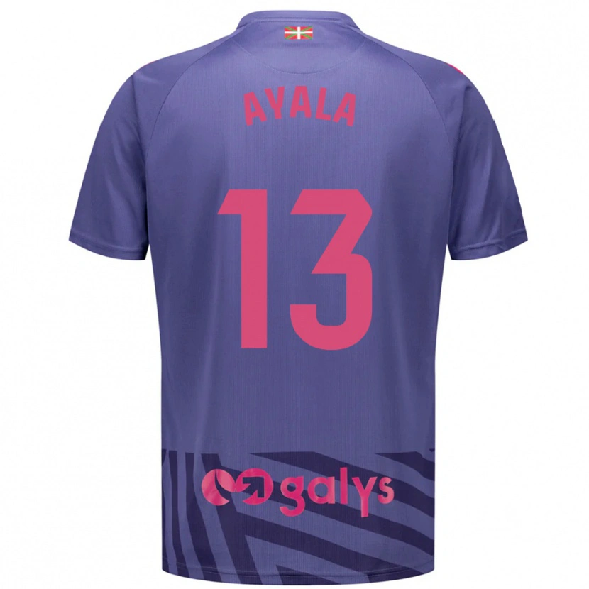 Danxen Mujer Camiseta Unai Ayala #13 Morado Gris Azul Portero Equipación 2025/26 La Camisa