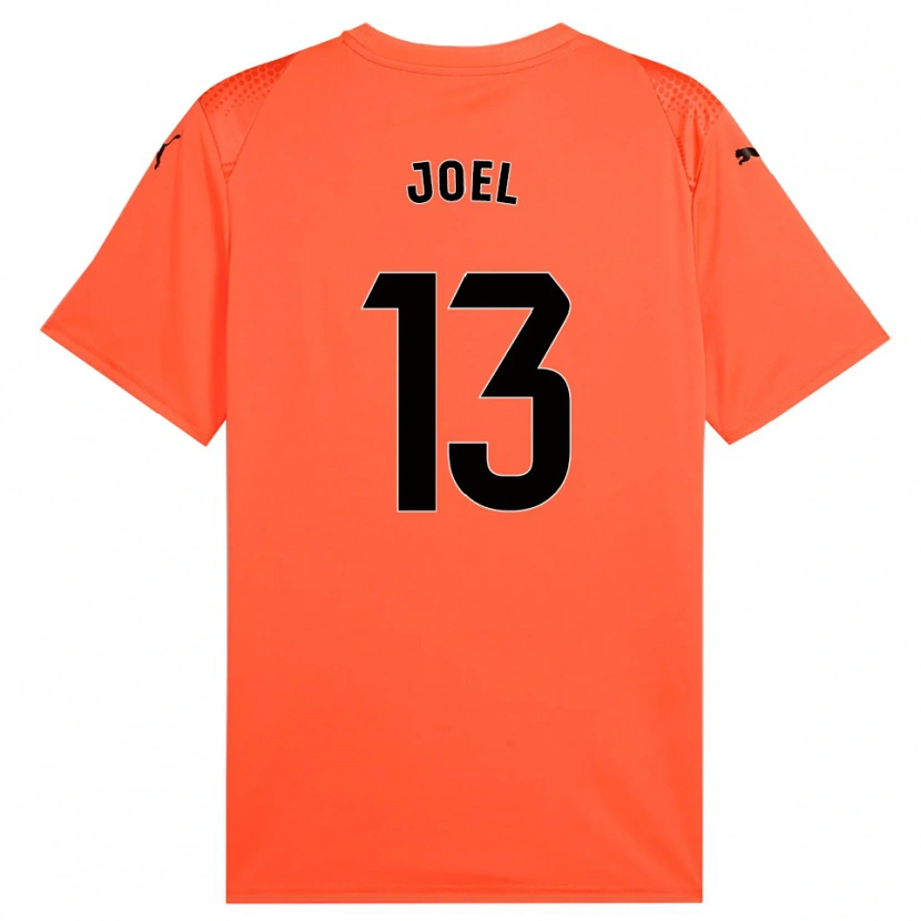 Danxen Mujer Camiseta Christian Joel #13 Rojo Naranja Negro Portero Equipación 2025/26 La Camisa