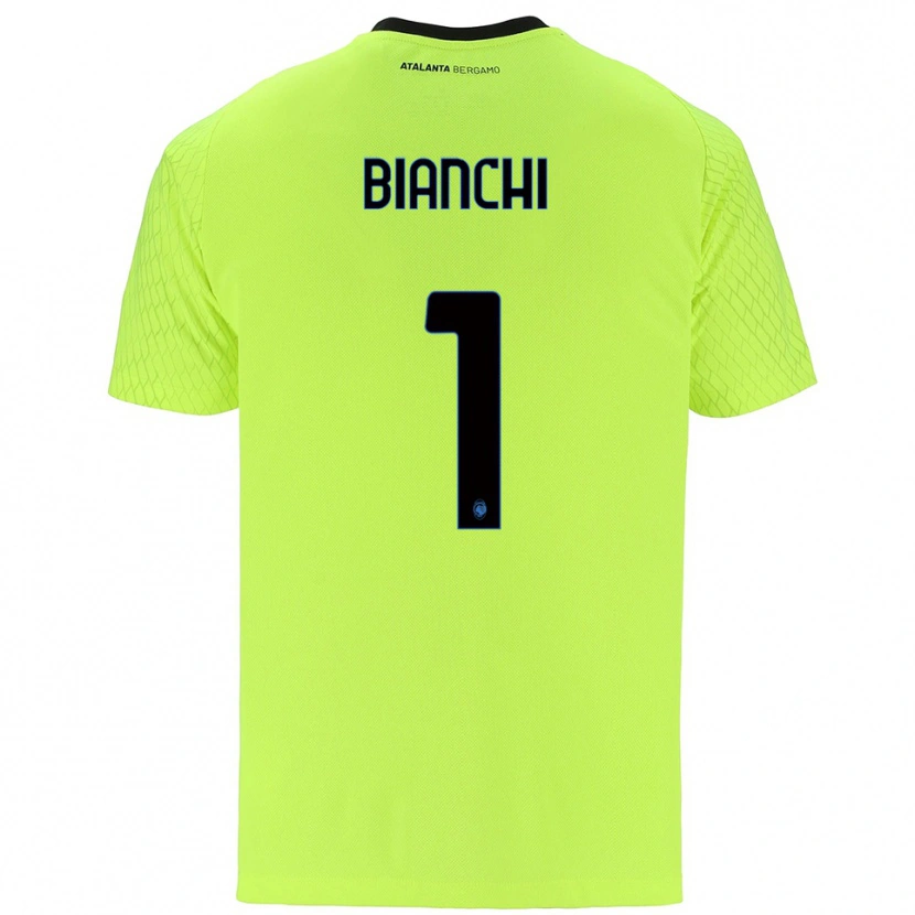 Danxen Mujer Camiseta Mattia Bianchi #1 Verde Amarillo Rojo Portero Equipación 2025/26 La Camisa