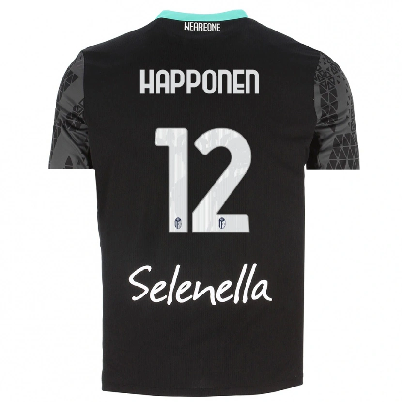 Danxen Mujer Camiseta Ukko Happonen #12 Gris Negro Blanco Portero Equipación 2025/26 La Camisa