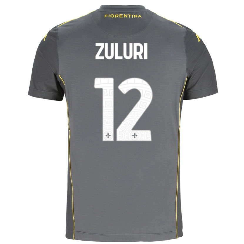 Danxen Mujer Camiseta Athena Zuluri #12 Gris Oscuro Amarillo Portero Equipación 2025/26 La Camisa