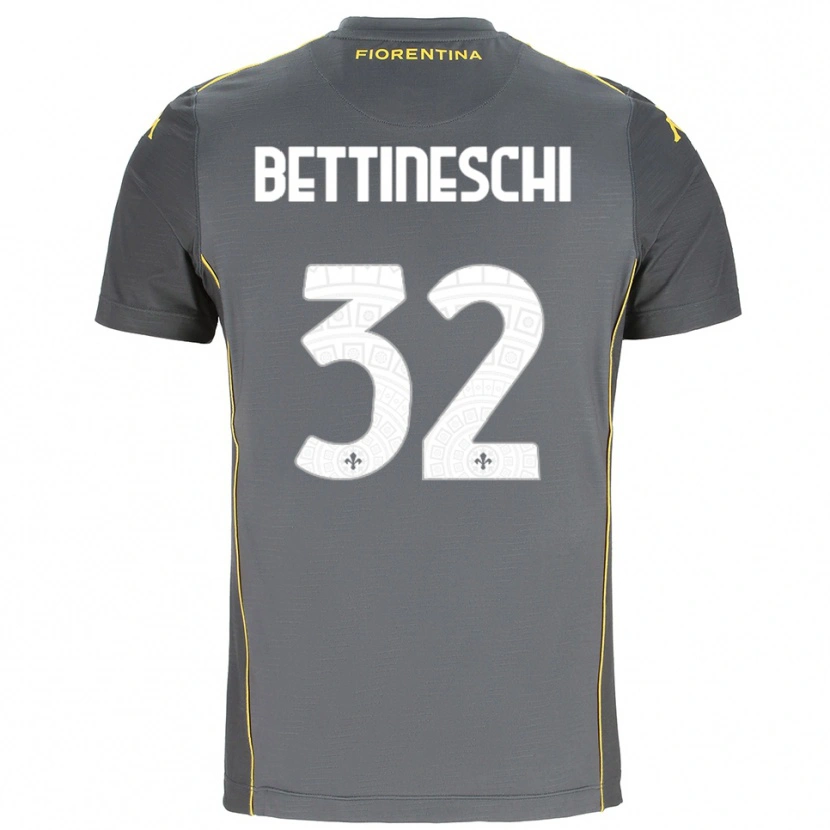 Danxen Mujer Camiseta Giorgia Bettineschi #32 Gris Oscuro Amarillo Portero Equipación 2025/26 La Camisa