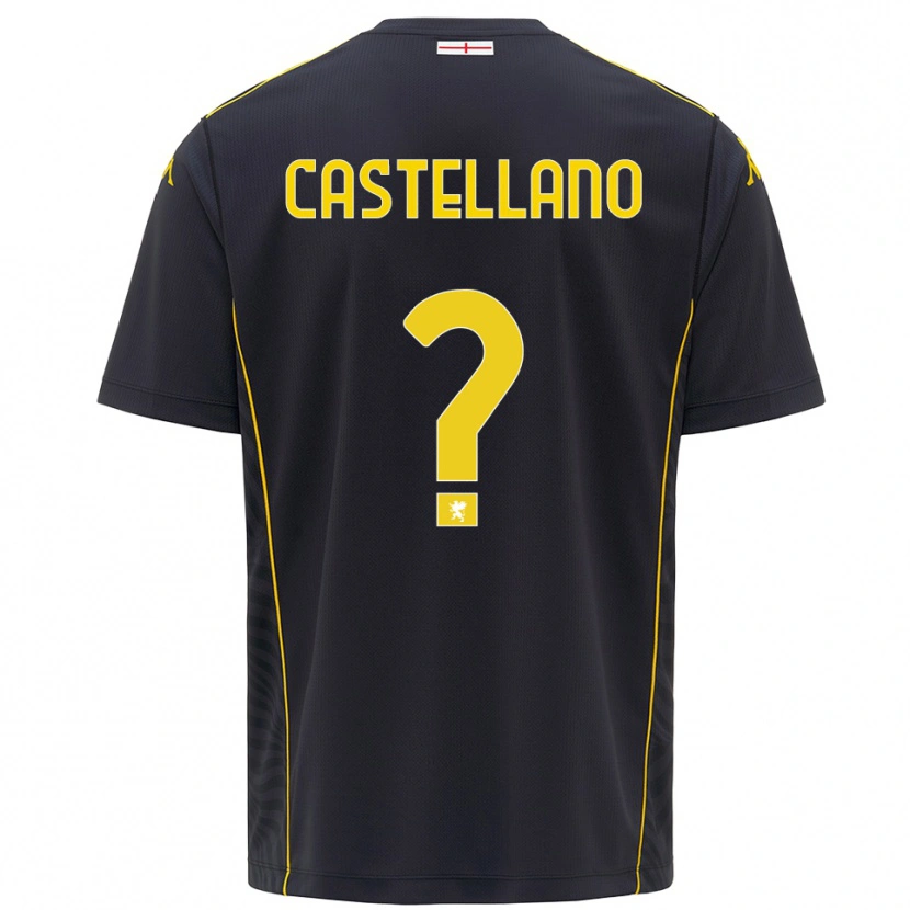 Danxen Mujer Camiseta Cristiano Castellano #0 Negro Amarillo Portero Equipación 2025/26 La Camisa