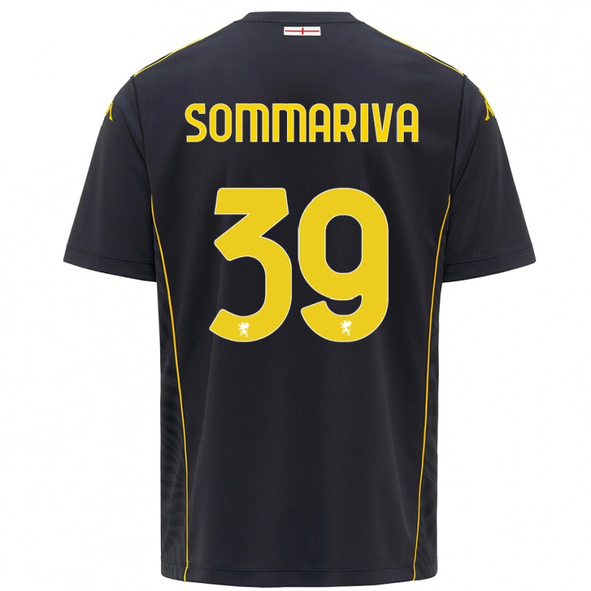 Danxen Mujer Camiseta Daniele Sommariva #39 Negro Amarillo Portero Equipación 2025/26 La Camisa