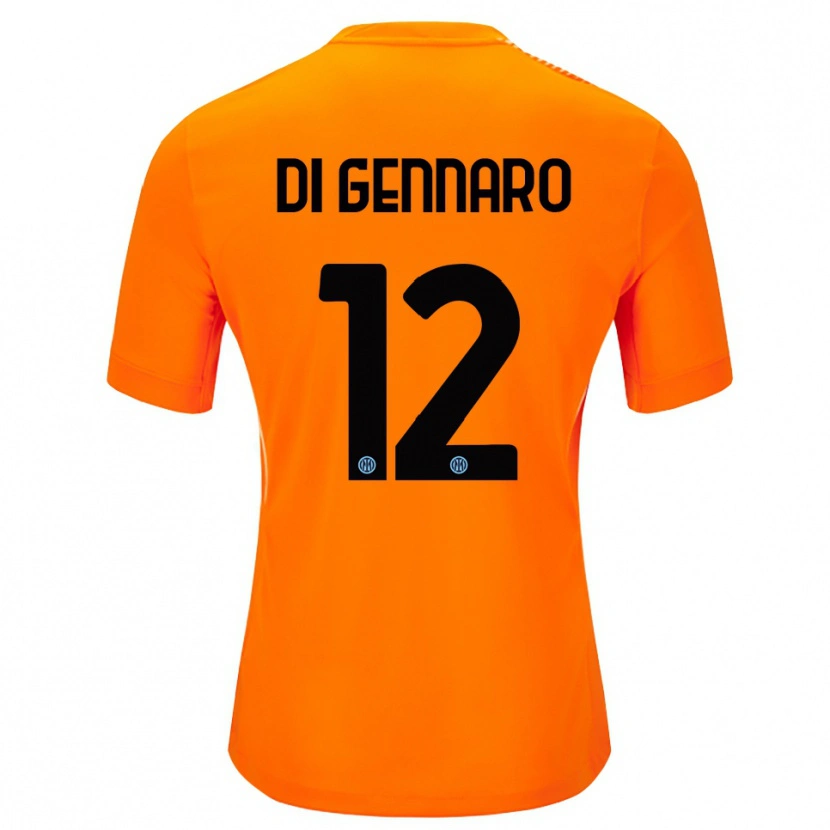 Danxen Mujer Camiseta Raffaele Di Gennaro #12 Naranja Claro Negro Portero Equipación 2025/26 La Camisa