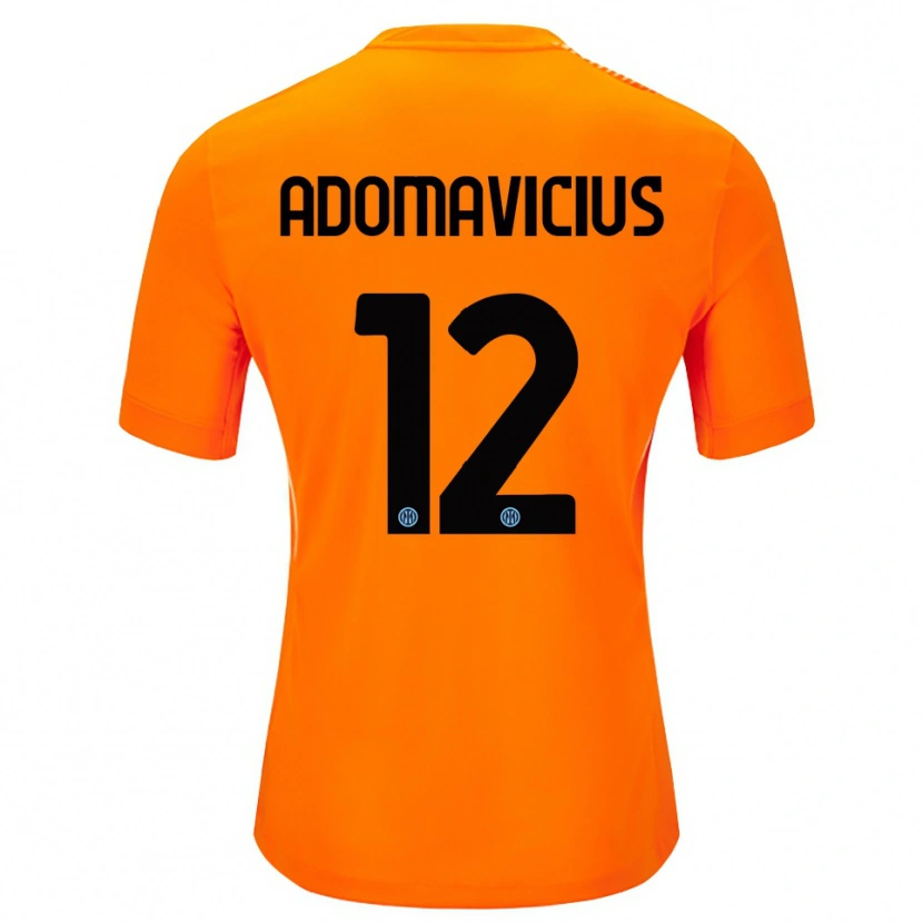 Danxen Mujer Camiseta Henrikas Adomavicius #12 Naranja Claro Negro Portero Equipación 2025/26 La Camisa