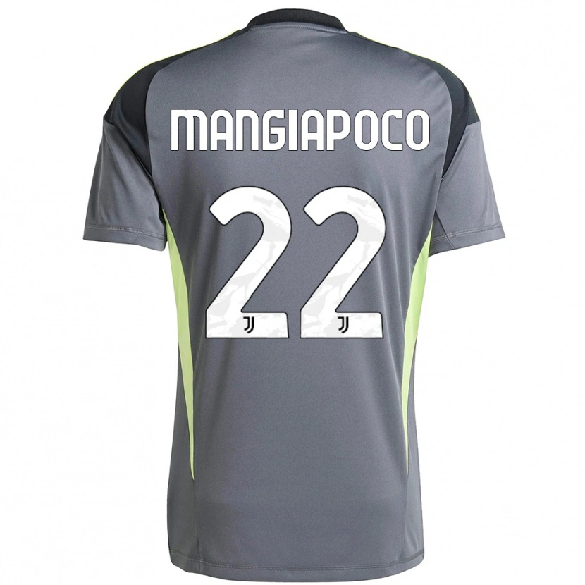 Danxen Mujer Camiseta Stefano Mangiapoco #22 Gris Oscuro Blanco Portero Equipación 2025/26 La Camisa