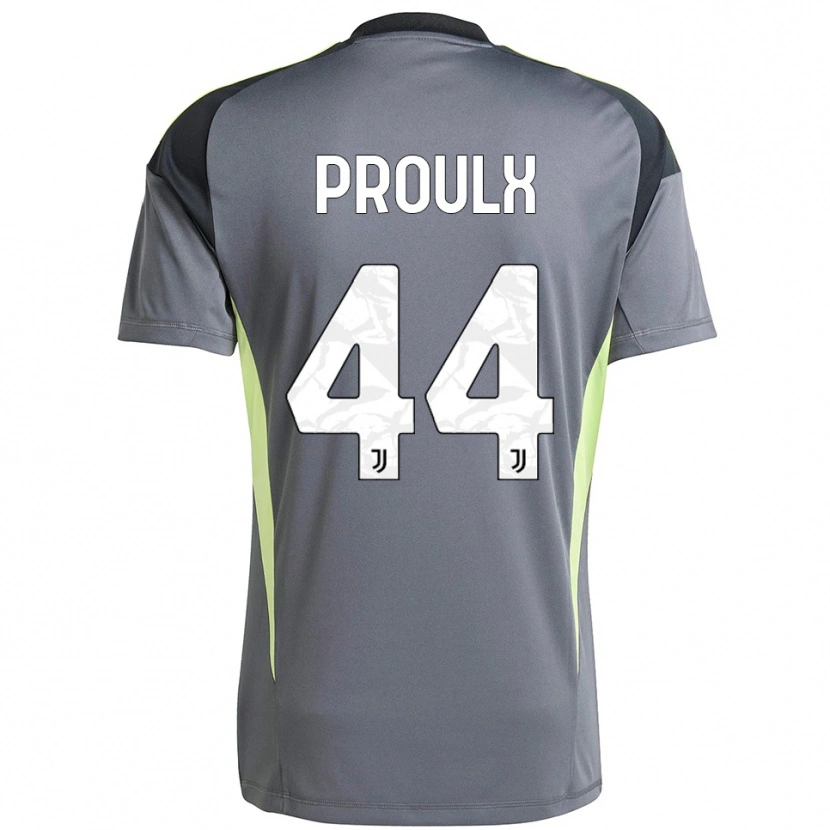 Danxen Mujer Camiseta Lysianne Proulx #44 Gris Oscuro Blanco Portero Equipación 2025/26 La Camisa