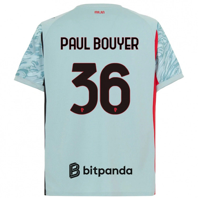 Danxen Mujer Camiseta Léo Paul Bouyer #36 Azul Claro Rojo Portero Equipación 2025/26 La Camisa