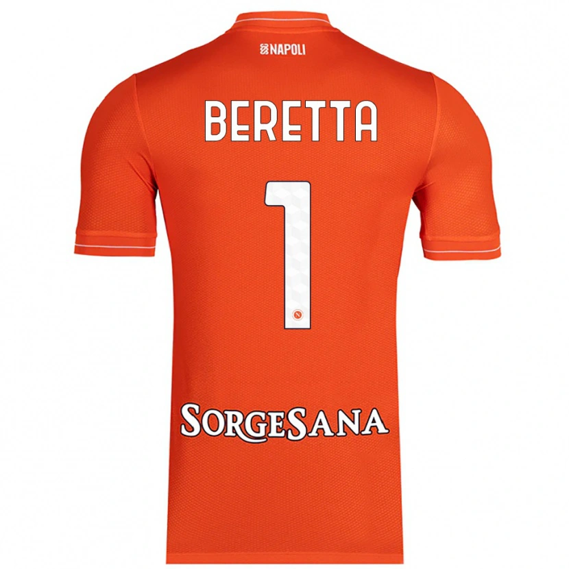 Danxen Mujer Camiseta Beatrice Beretta #1 Naranja Rojo Blanco Portero Equipación 2025/26 La Camisa