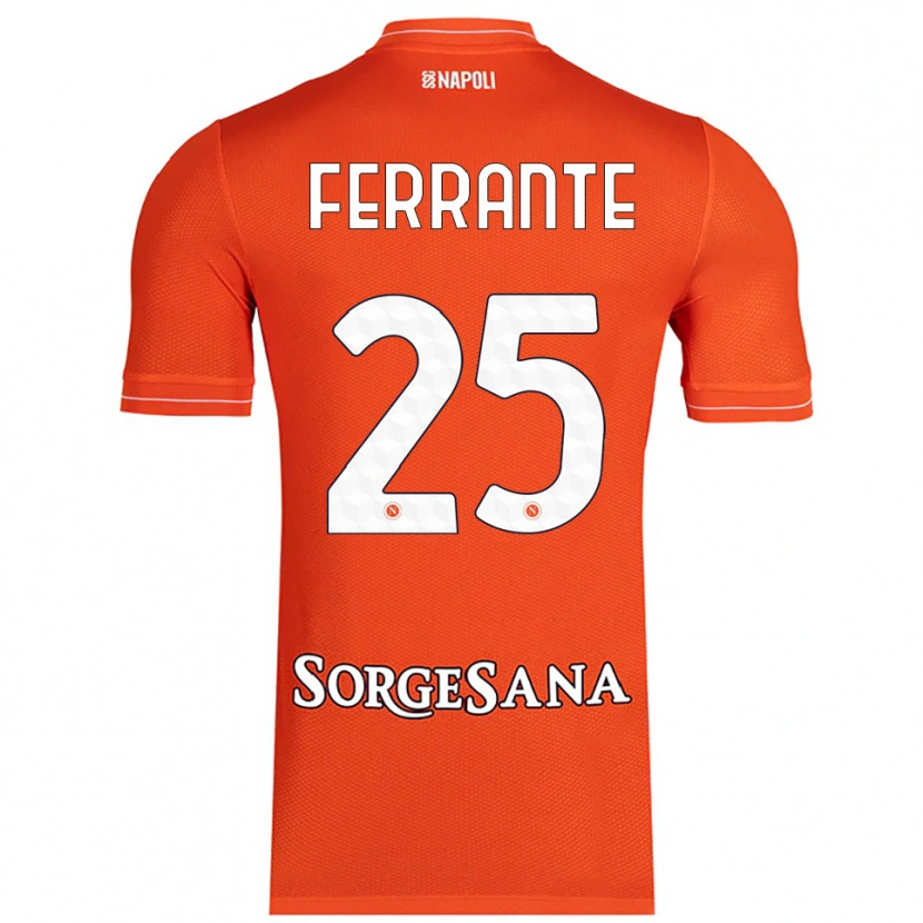 Danxen Mujer Camiseta Mathias Ferrante #25 Naranja Rojo Blanco Portero Equipación 2025/26 La Camisa